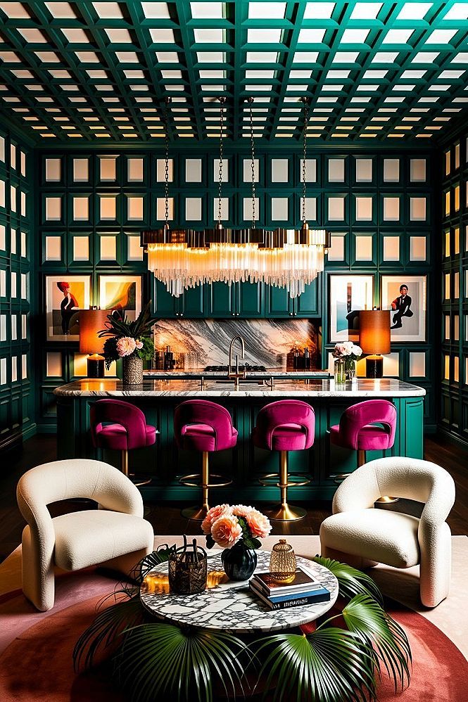 Maximalist Home Glam Room: Eclectic Interior Design for a Vibrant Apartment