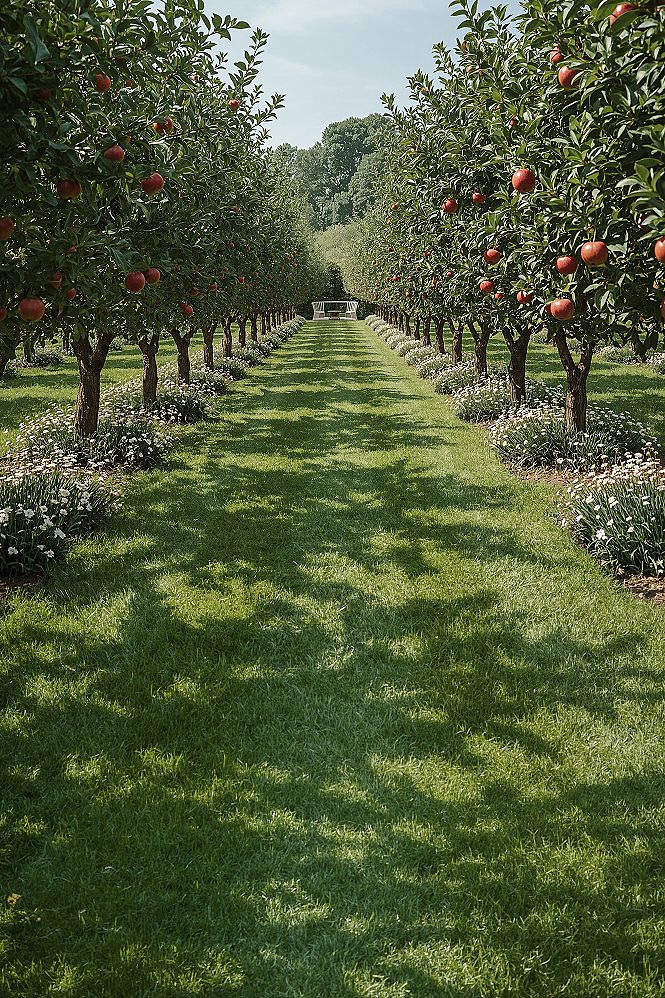 Elegant Orchard Garden Path Ideas for Fruit Trees