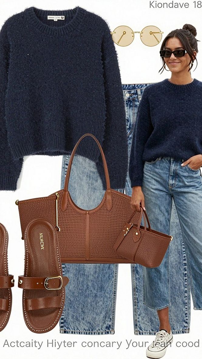 Styling a Textured Knit Sweater With Classic Denim