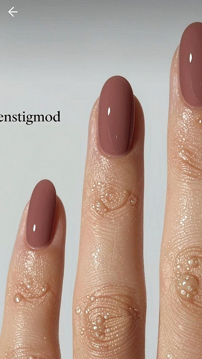 Pairing Glossy Caramel Nude Polish With Knitwear