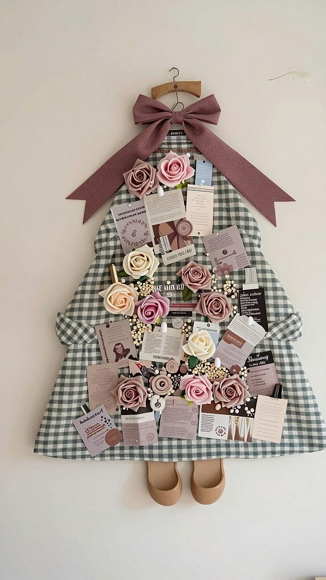 Hanging Gingham Dress Displays for Porch Decor