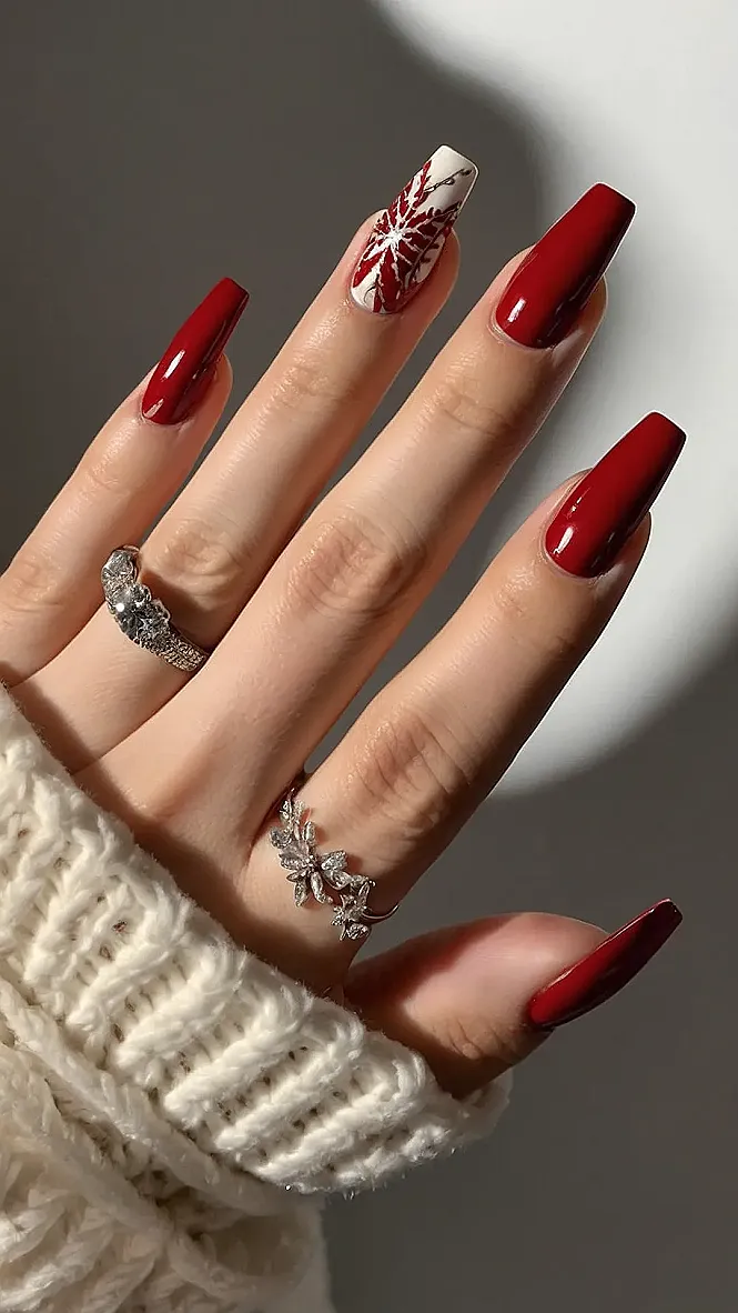 Red Hot Winter Nails