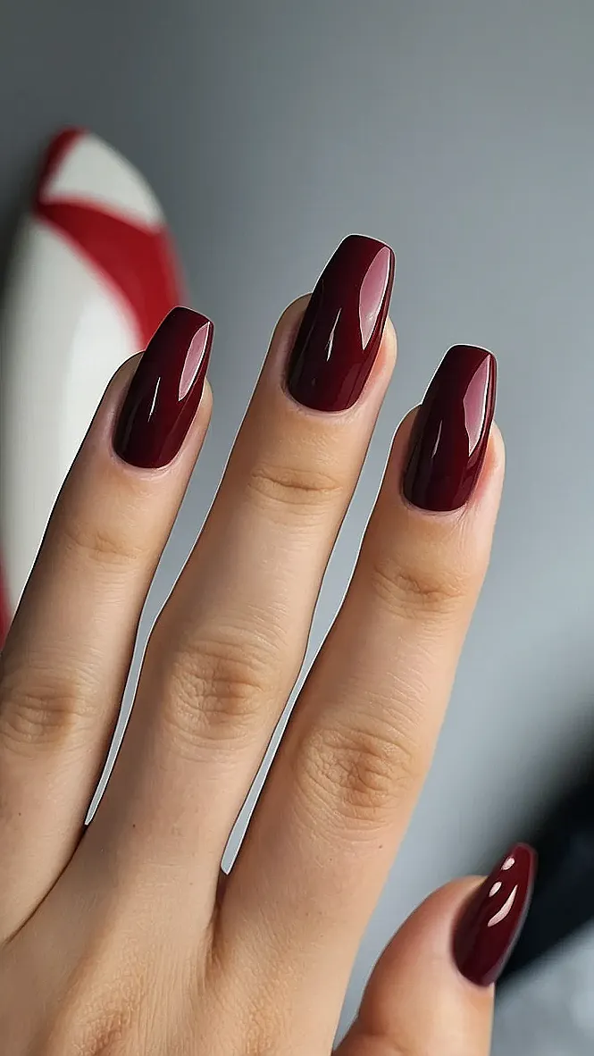 Crimson Crush: Fall's Nail Obsession