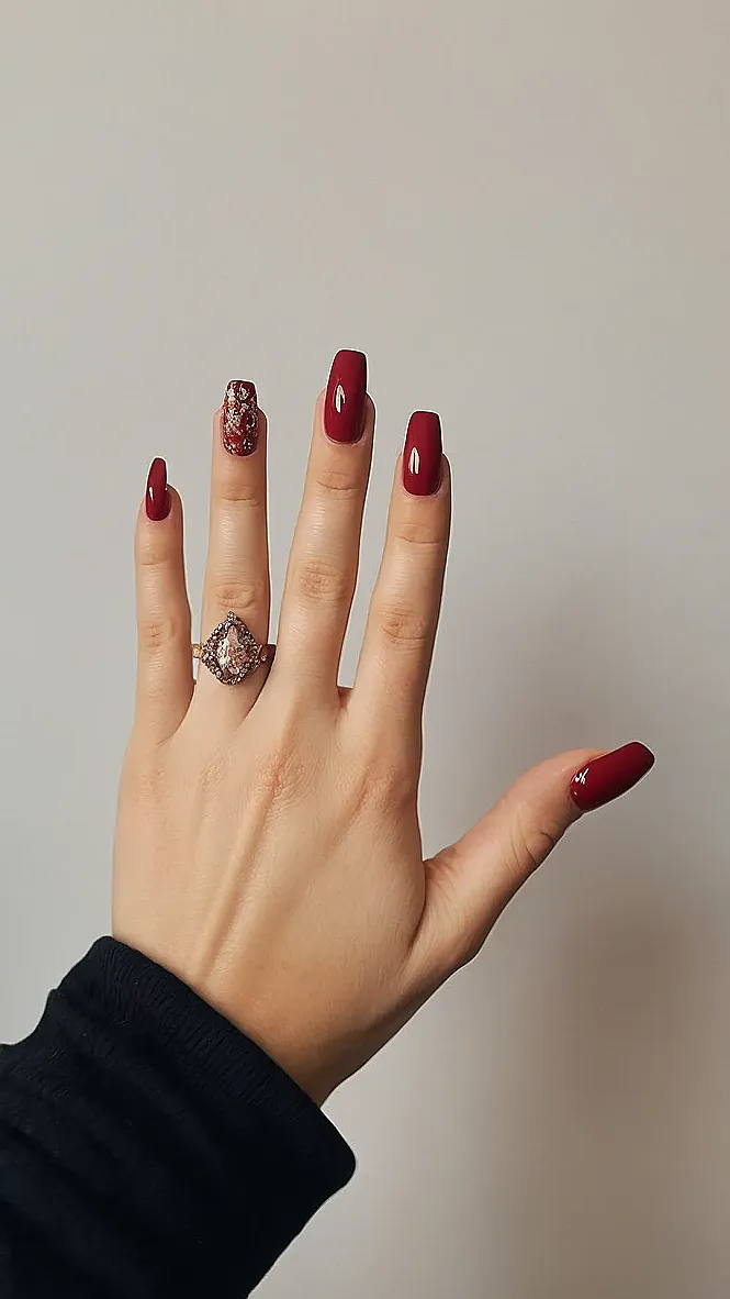 Burgundy Bloom:  Nails for the Fashionista