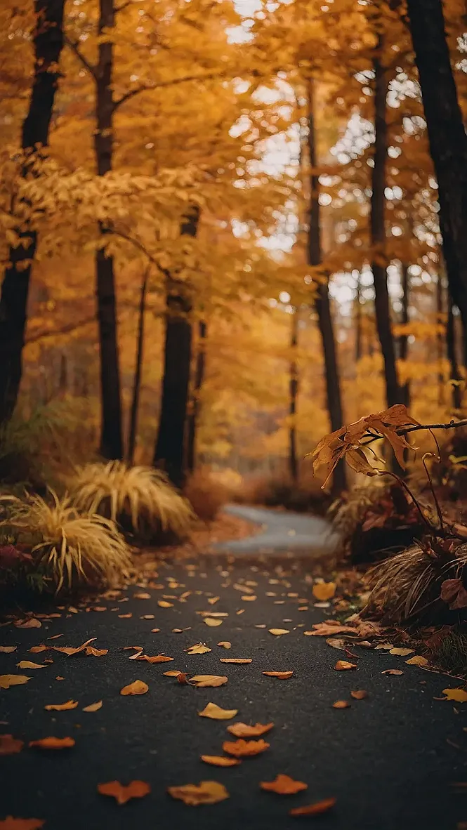 Golden Autumn Path: