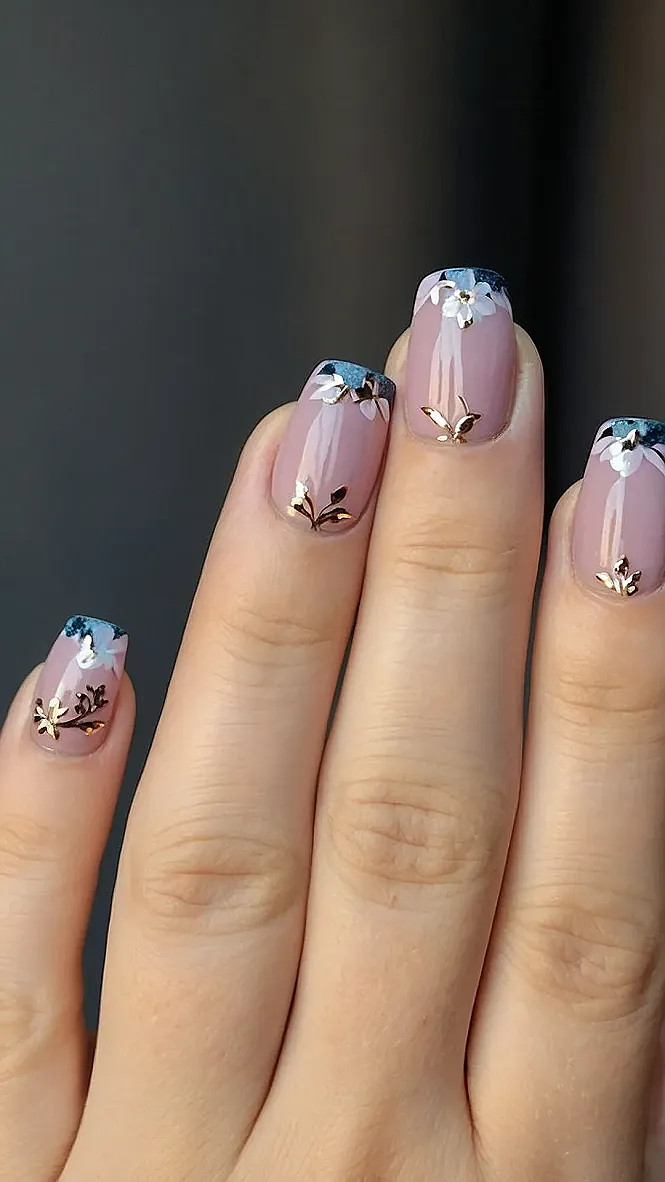 Floral Fantasy:  Autumn's Blooming Nails