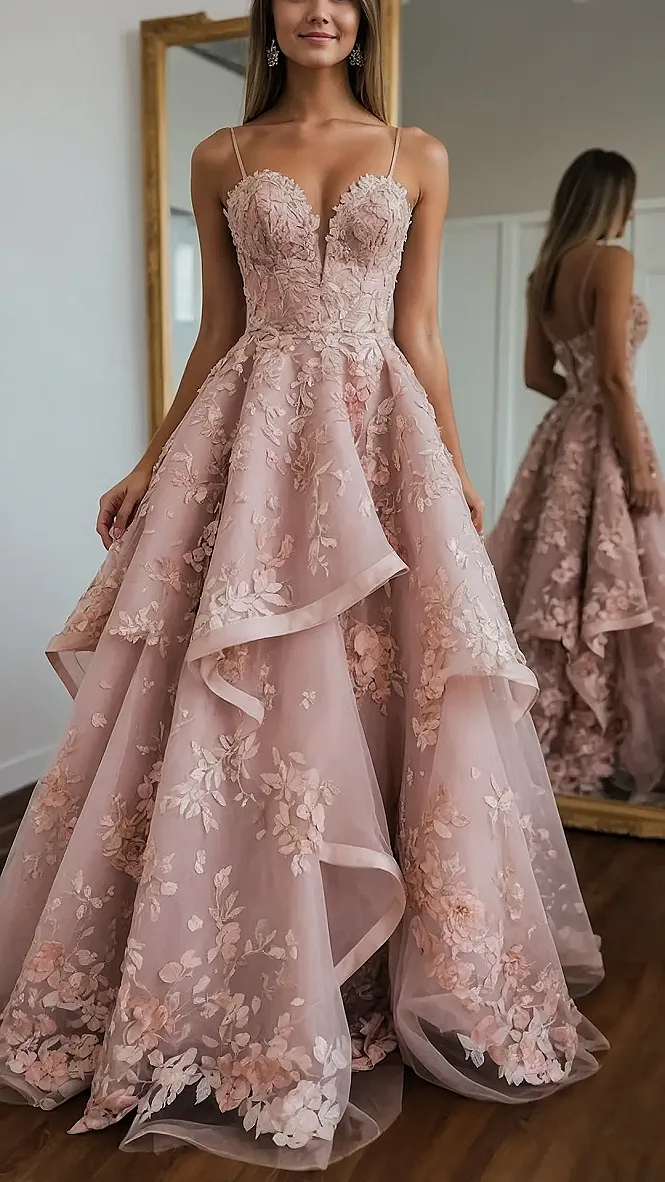 Floral Twirls: Homecoming Dreams