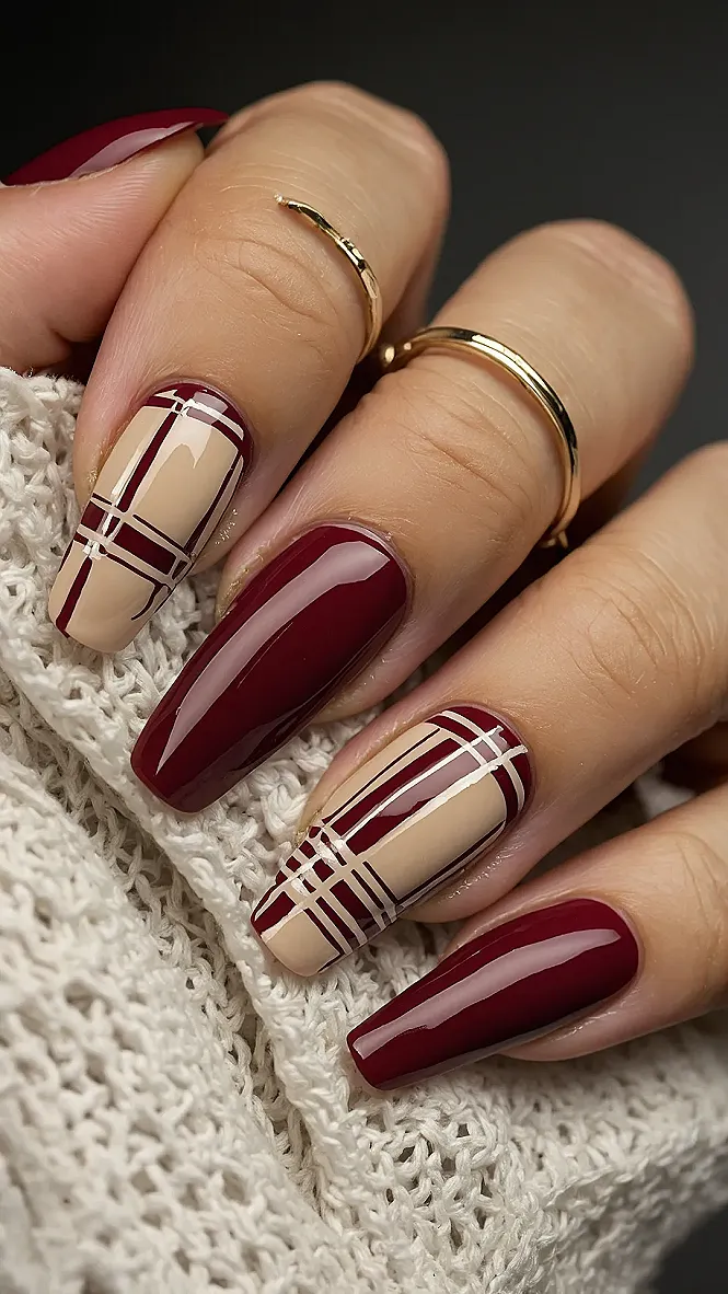 Trendy Tartan Mani
