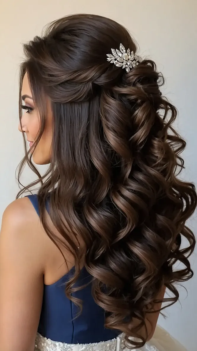 Romantic Flowing Updo