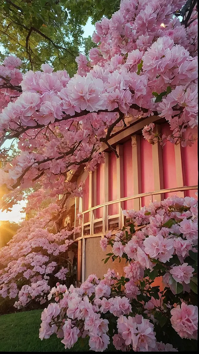 Winter's Pink Embrace