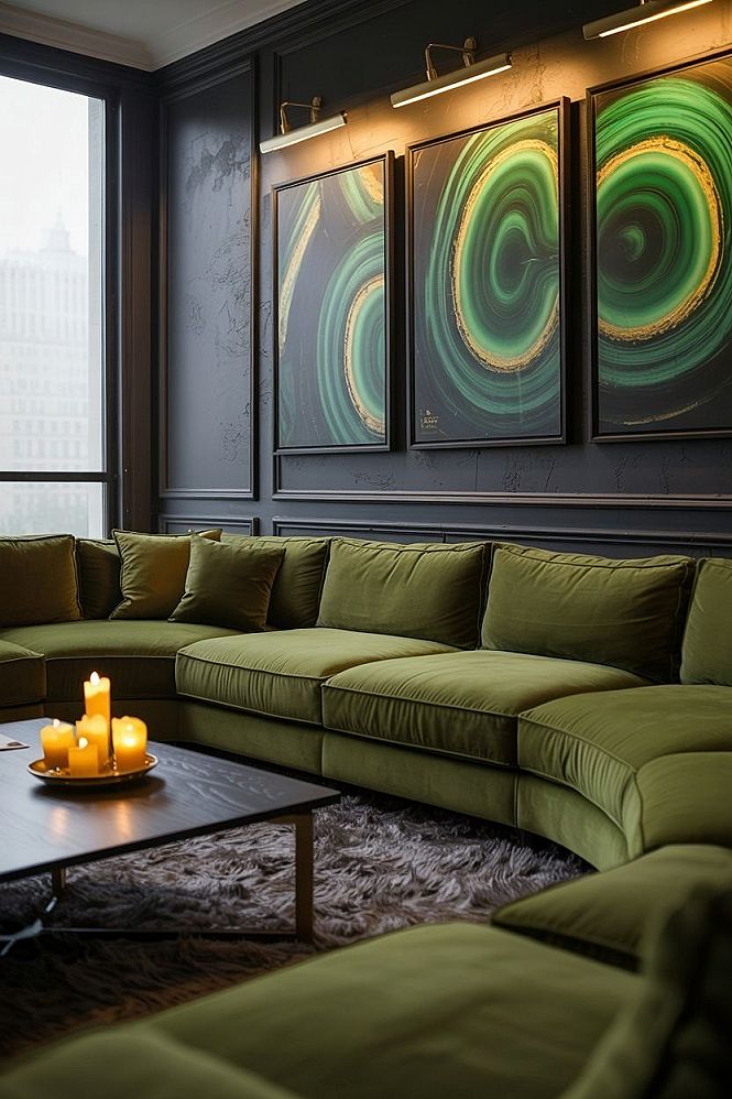 Dark Green Interior Design: Luxe Living Room Inspiration for 2025