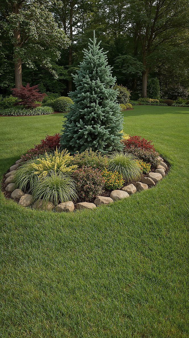 Evergreen Island Garden Design: Lush Property Landscaping Ideas