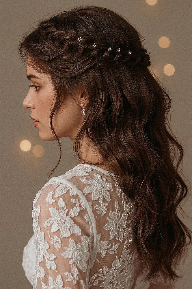 Dreamy Half Up Twisted Crown: Your Ultimate Wedding Hairstyle