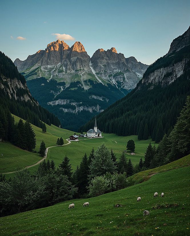 Majestic Mountains of Europe: Discover a Stunning Swiss Alpine Village