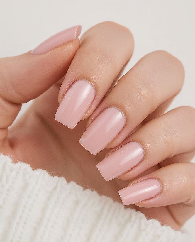 Chic Milky Blush Nails: Simple Gel Designs for Effortless Elegance