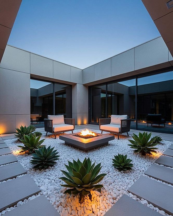 Modern Pebble Garden Ideas for Minimalist Backyard Bliss