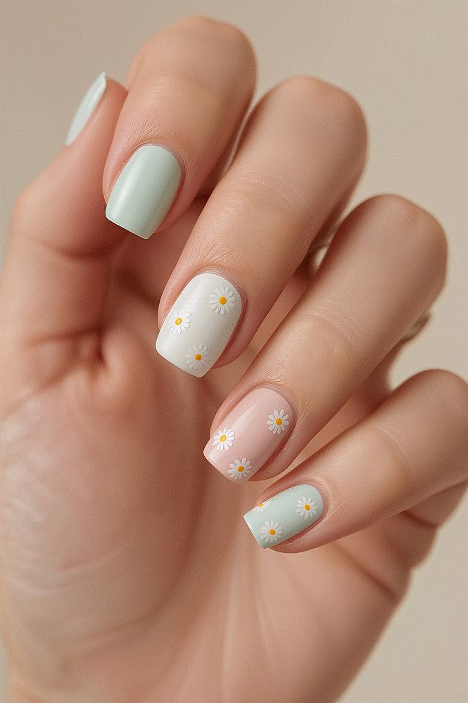 Fresh Daisy Nail Designs for Spring & Summer Bliss