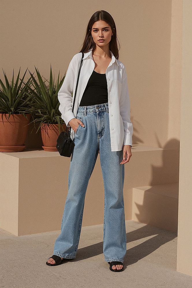 7 Effortless Wide Leg Jeans Outfits for Easy Everyday Style
