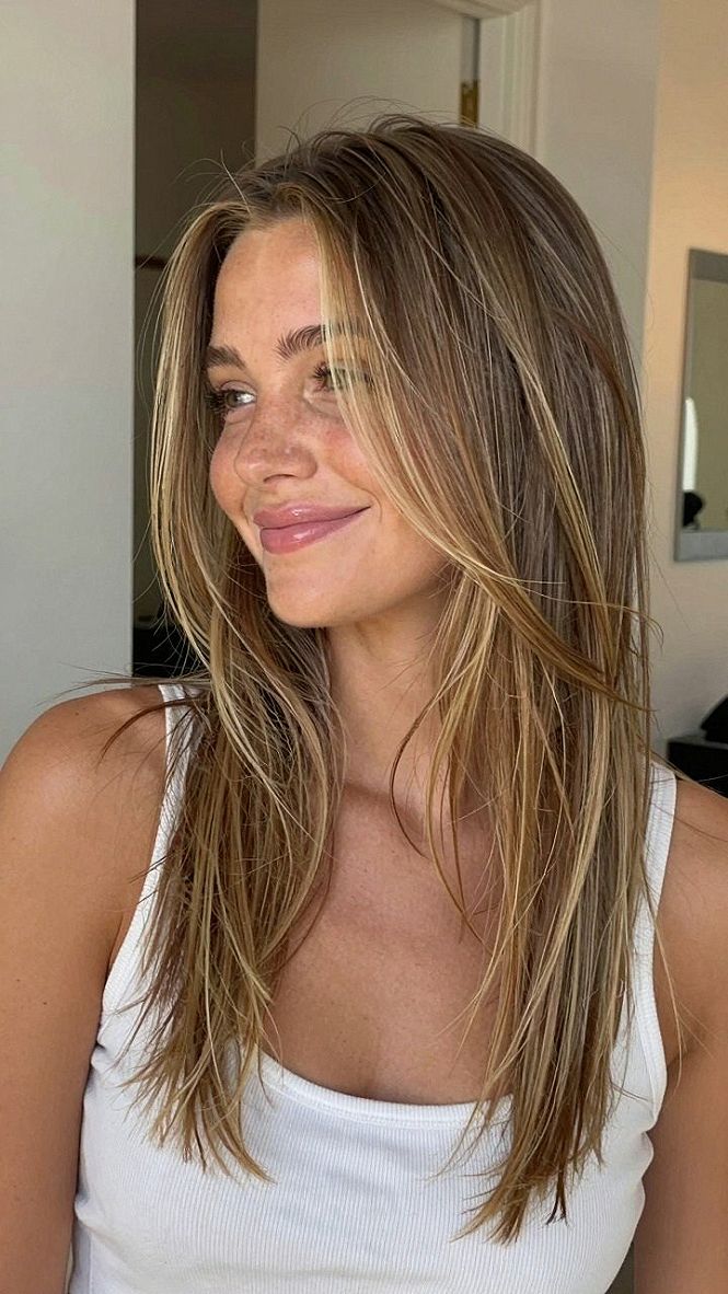 Rich Caramel and Mocha Balayage on Layered Hair