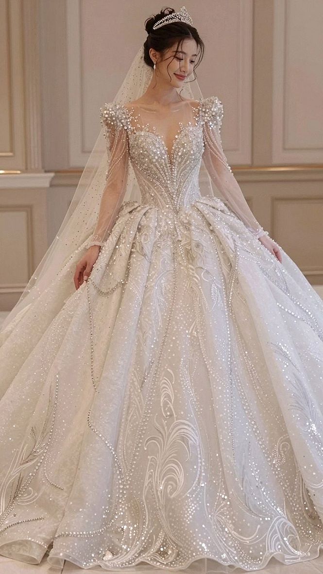 Styling an Updo With Sparkling Tiaras and Veils