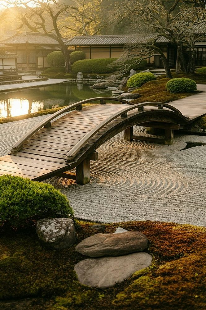 Japanese Zen Garden Ideas with Bridges for Tranquil Landscapes