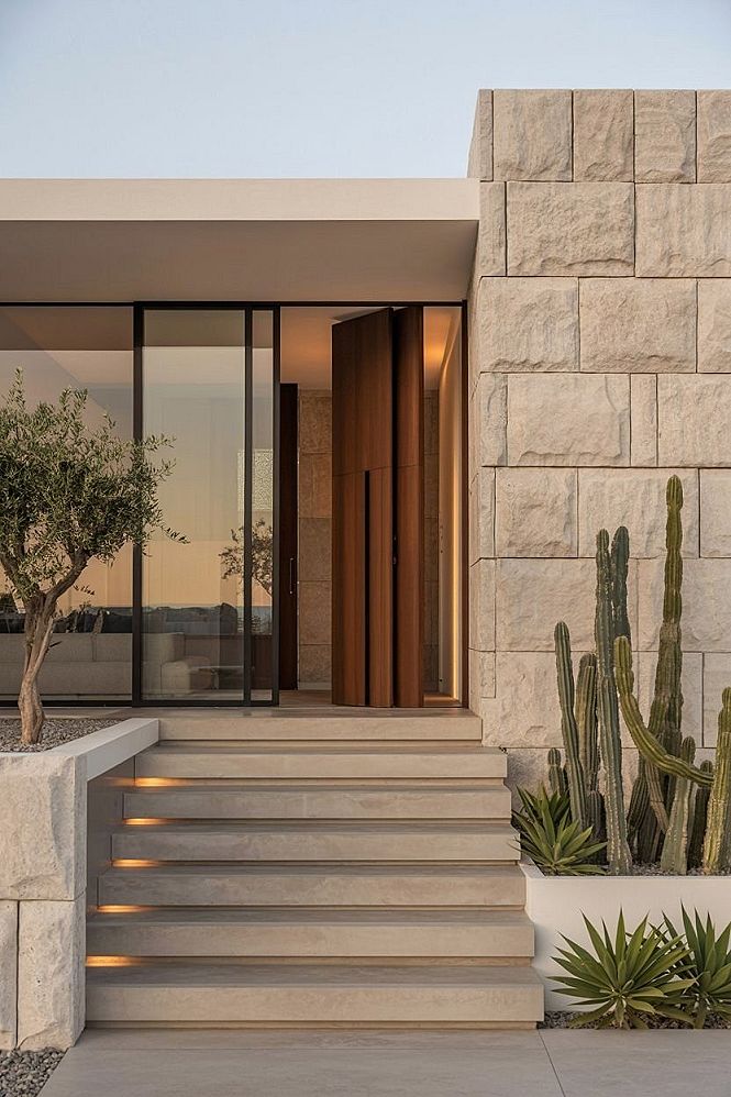 Modern Villa Entrance Designs: Steps for Grand Architecture Facades
