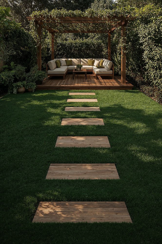 Tranquil Lawn & Garden Ideas: Outdoor Home Garden Lounge Escape