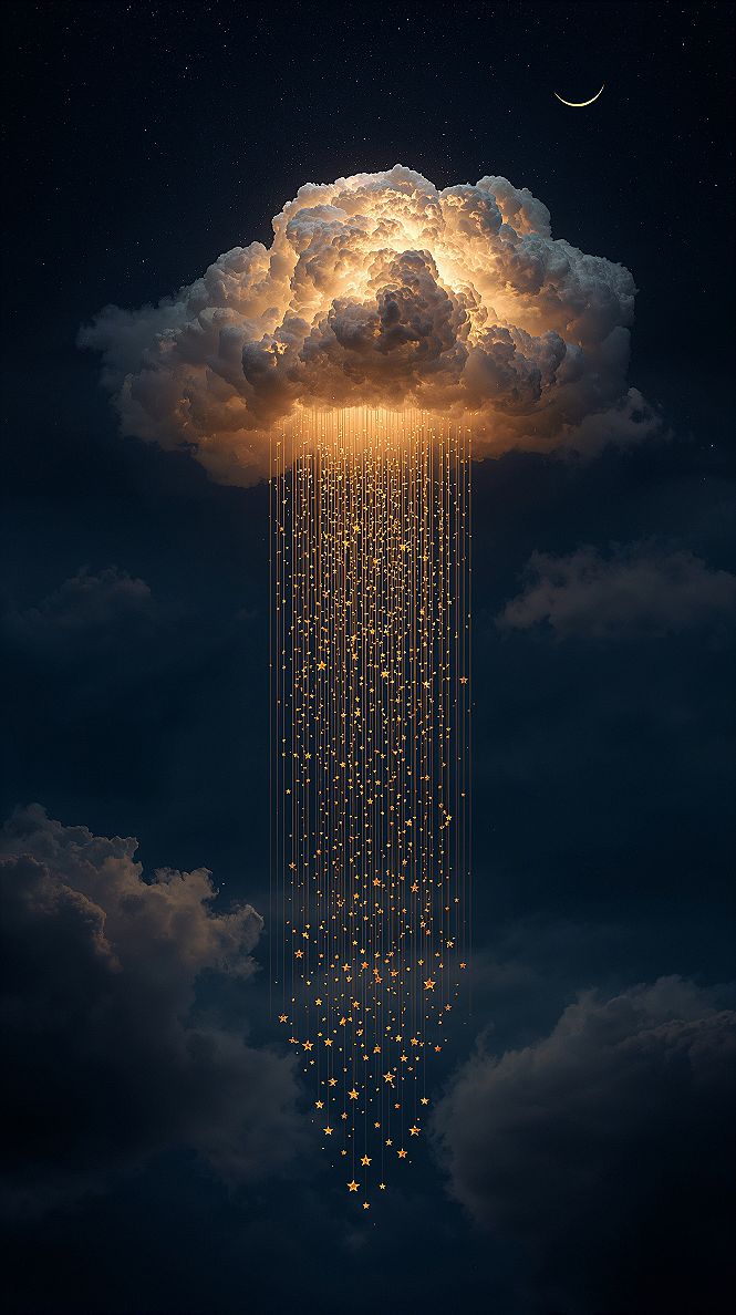 Magical iPhone Wallpaper: Starry Clouds & Fantasy Phone Backgrounds