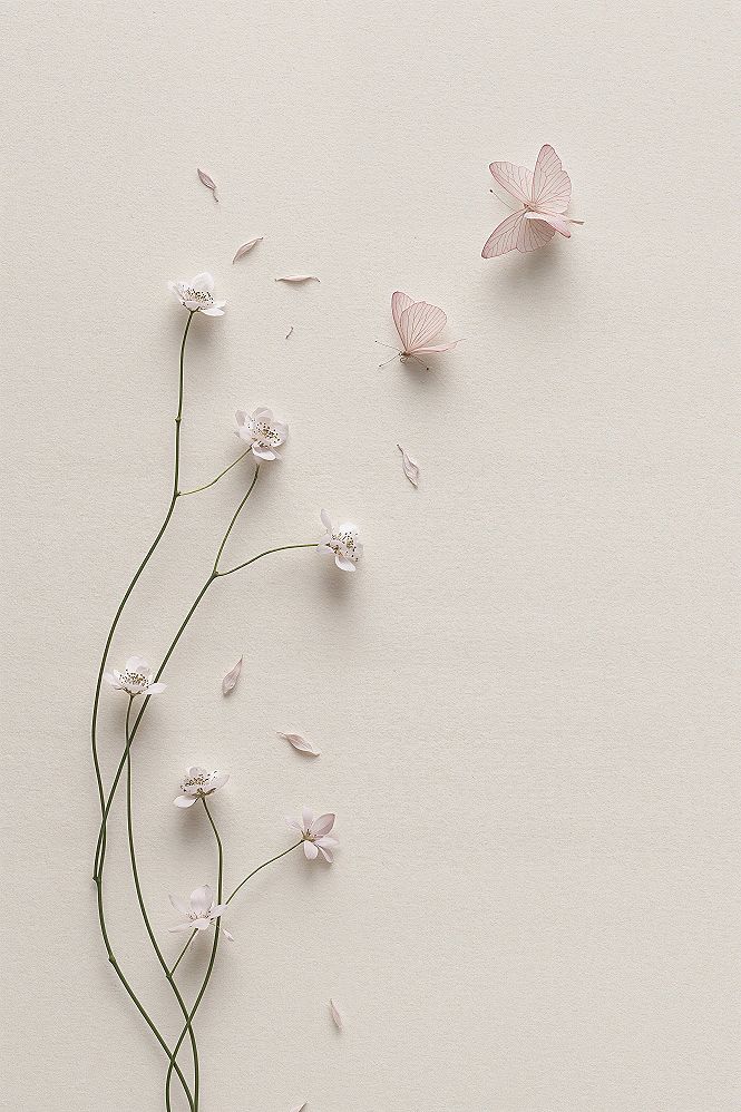 Serene Butterfly & Flower iPhone Wallpapers: Aesthetic Design