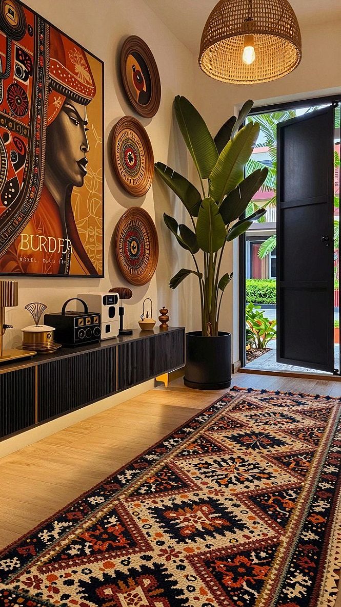 Selecting Wall Art And Rugs To Complement A Dark Accent Wall