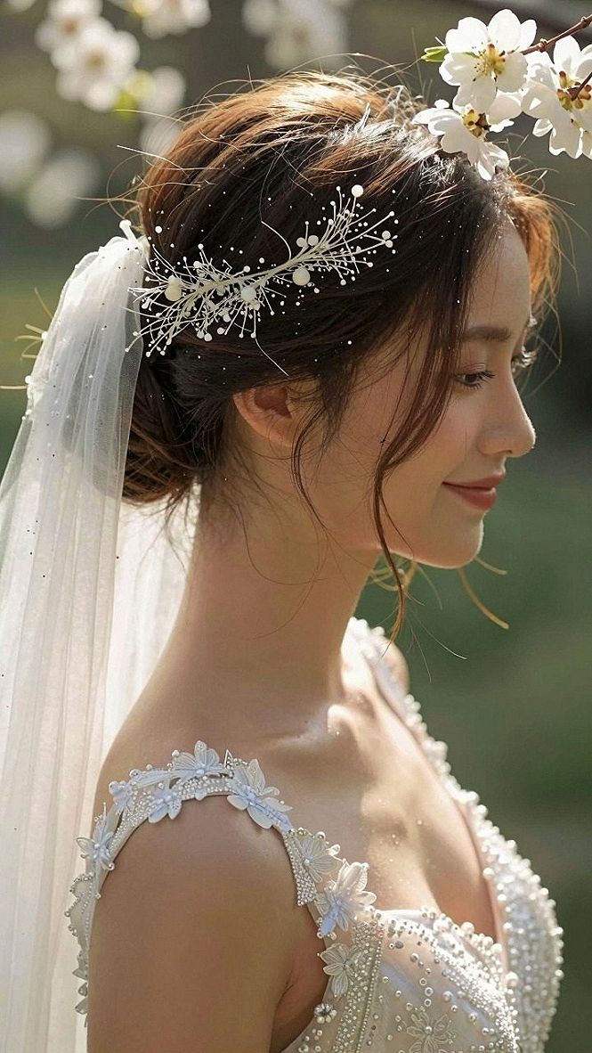 Choosing Pearl Hair Pins and Vines With Your Wedding Veil