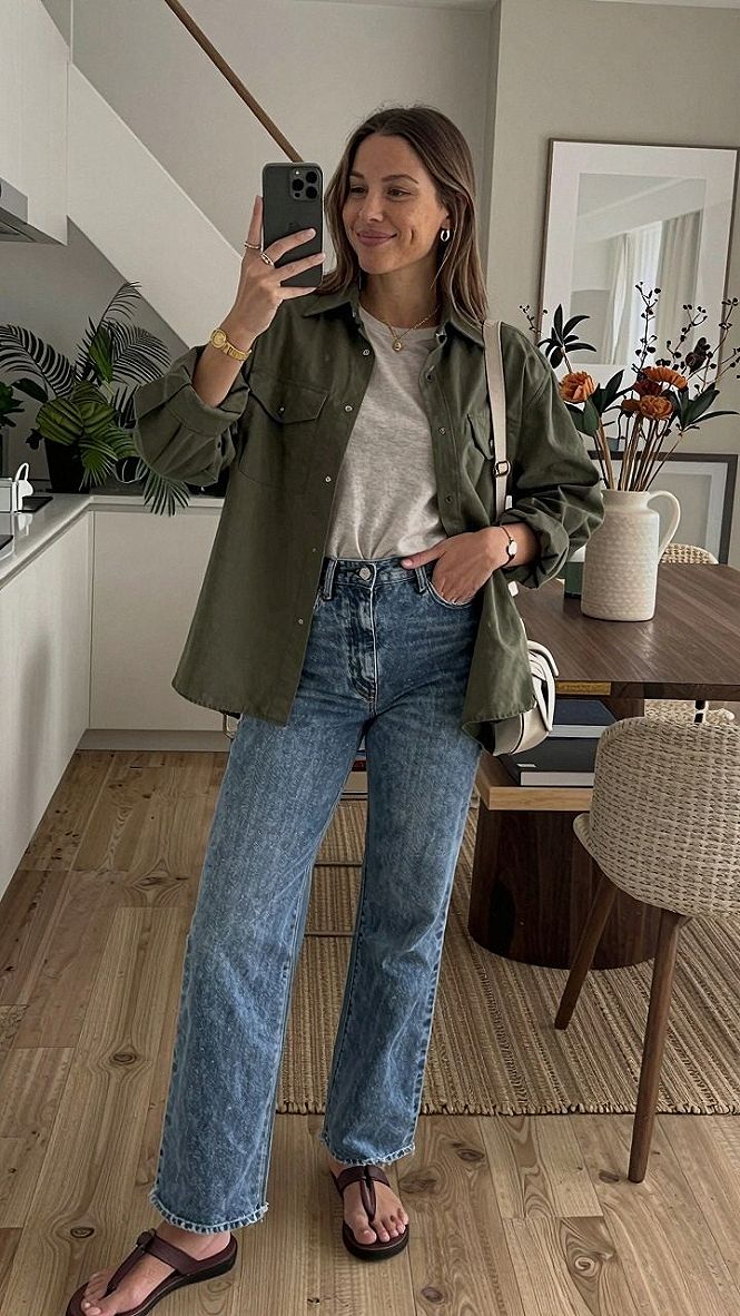 Choosing the Right Green Jacket and Light Wash Jeans Combination