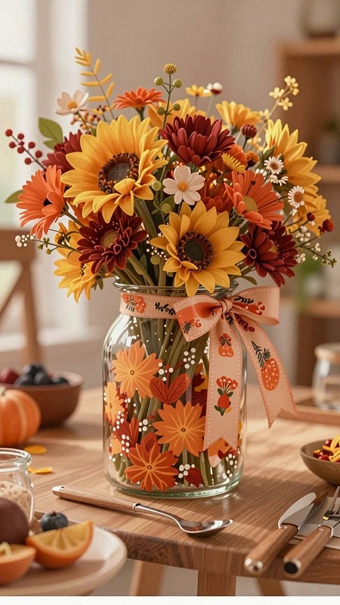 Choosing Autumn Floral Arrangements For Your Kitchen Island
