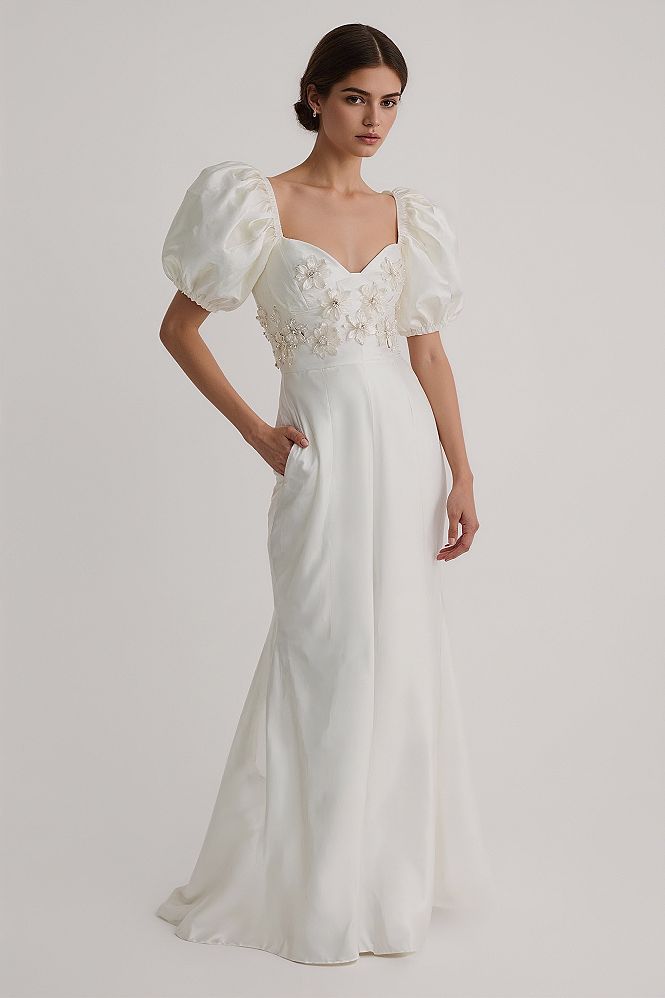 Couture Bridal Looks: Draped Skirt Gown Sophistication