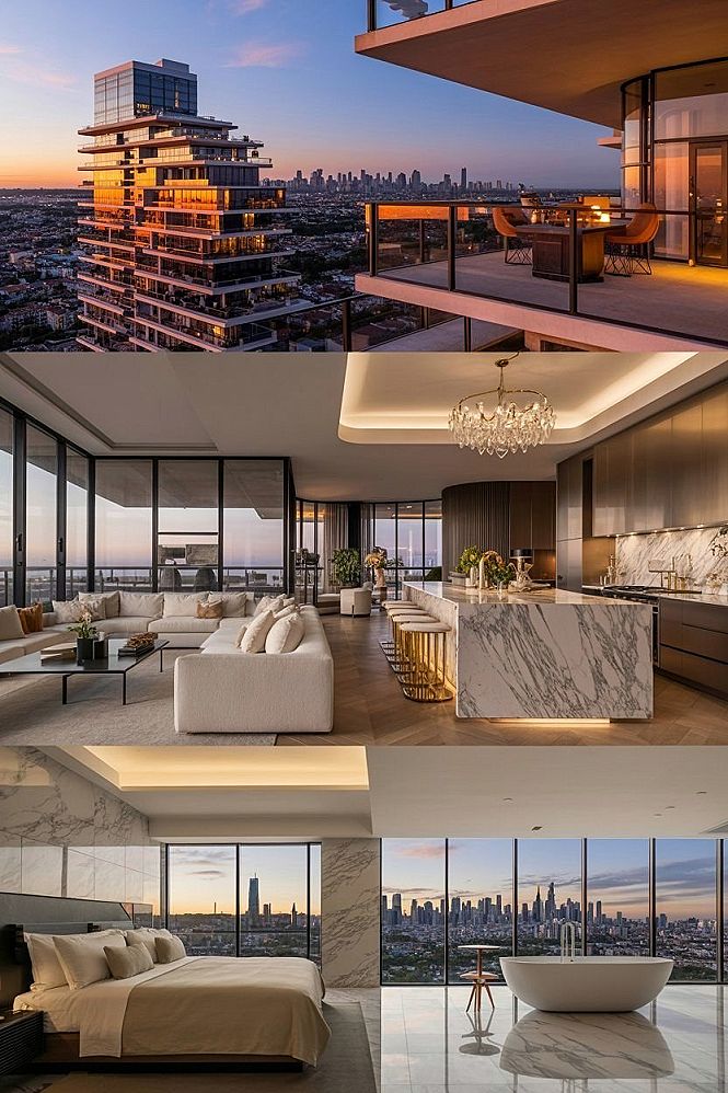 Luxury Penthouse Living: Modern Architecture & City Views