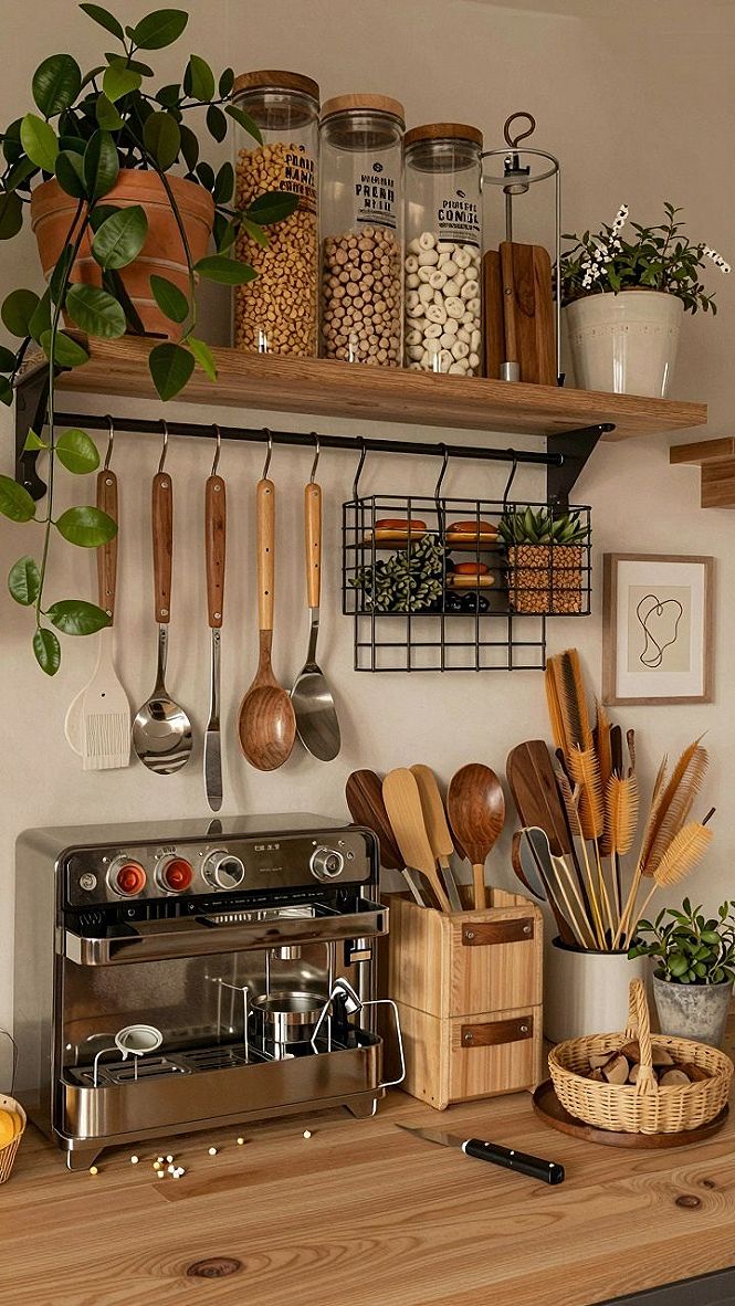 Organizing Open Kitchen Shelves For Autumn