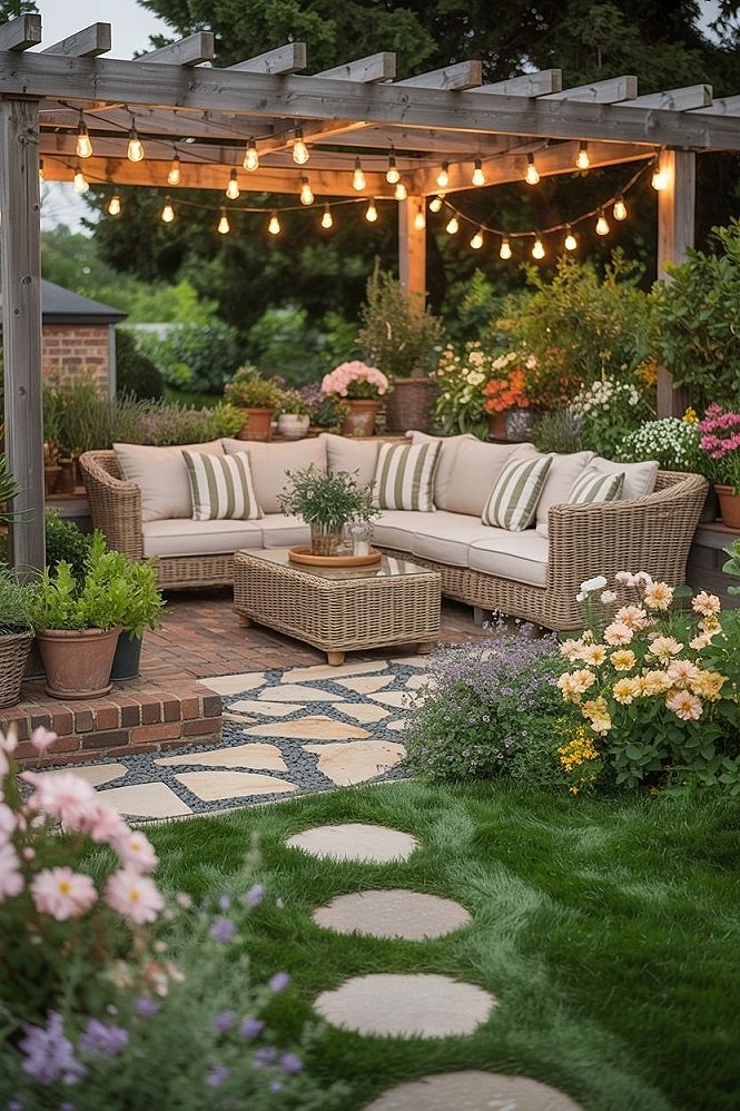Cozy Backyard Patio: Small Home Garden Aesthetic & Relaxation