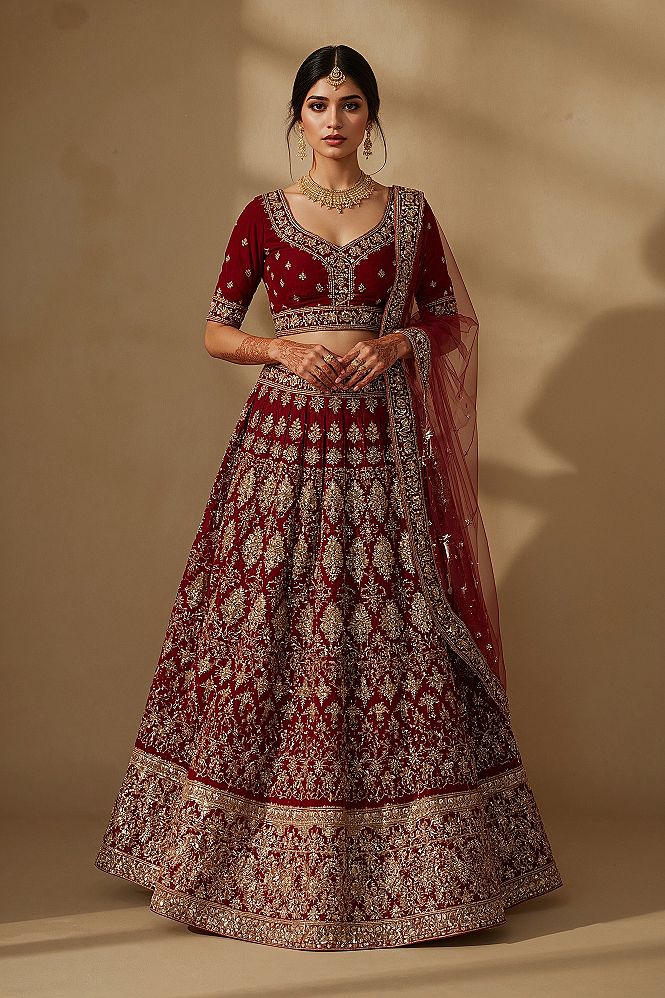 Red & Gold Bridal Lehenga: Iconic Inspiration for Your Resepstion Look