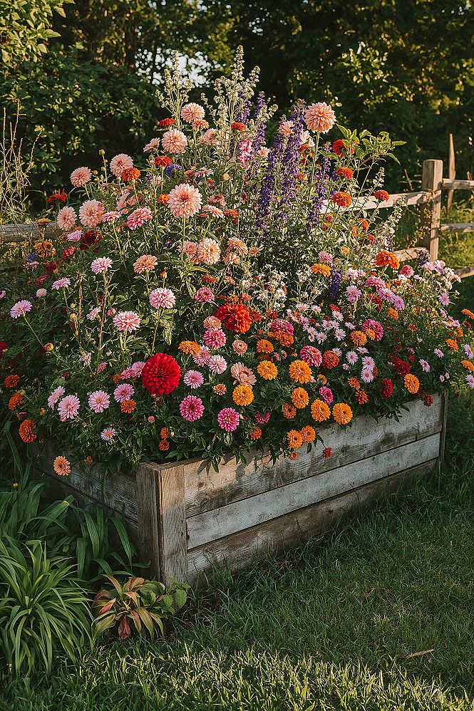 Full of Flowers Garden: Big Vegetable Garden Ideas for Your Backyard