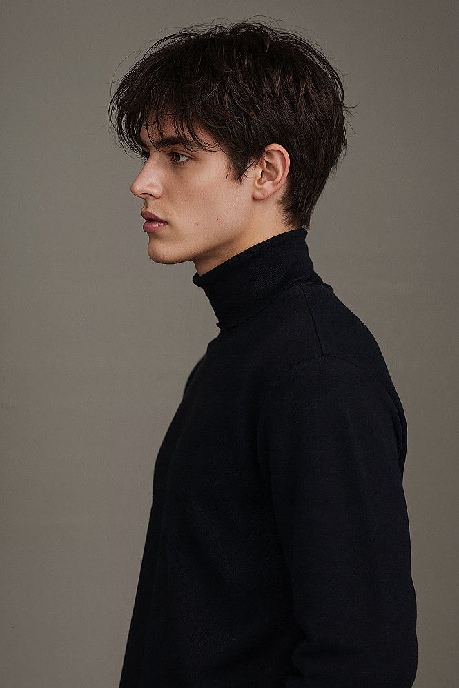 Messy Fringe Taper Fade: Short Haircut for Thick Hair
