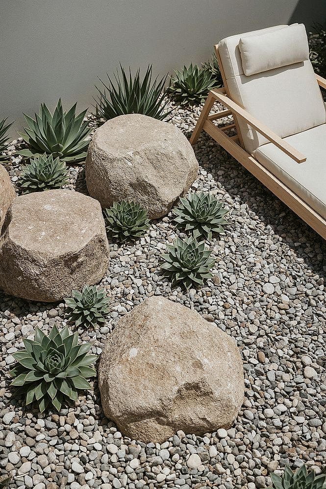 Modern Succulent Rock Garden: Stylish Small Backyard Landscaping