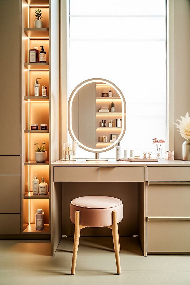 Modern Vanity Station: Smart Storage for a Small Room Makeover
