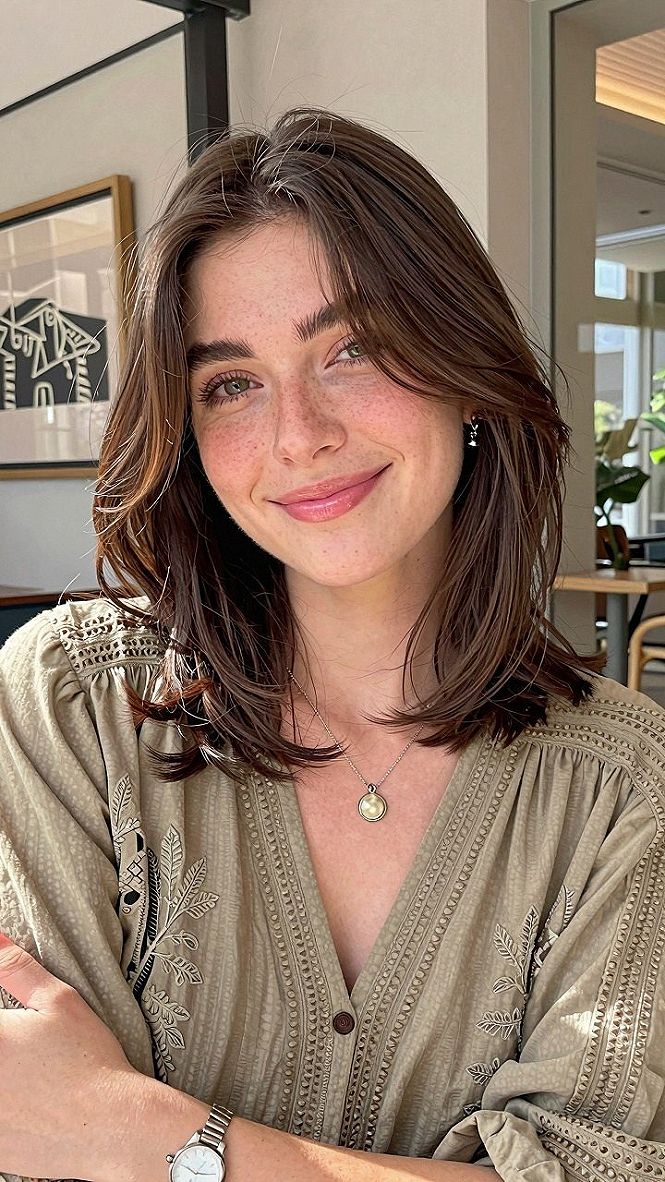 Why A Textured Lob Flatters A Round Face Shape