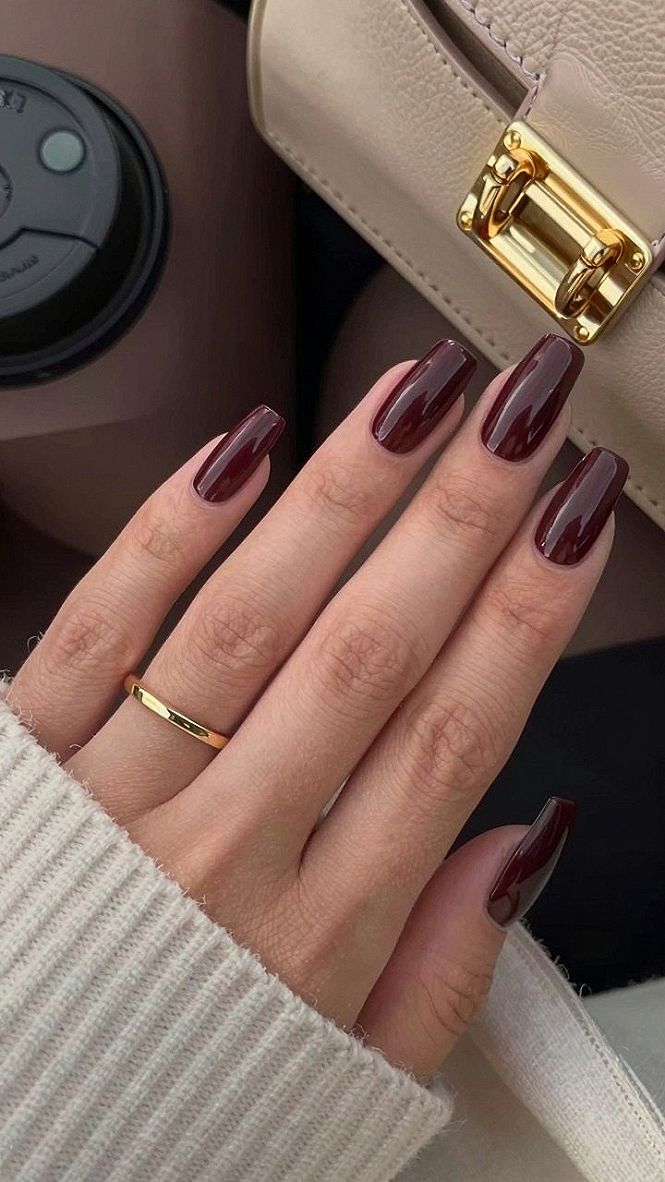 Adding Deep Burgundy Polish for Contrast