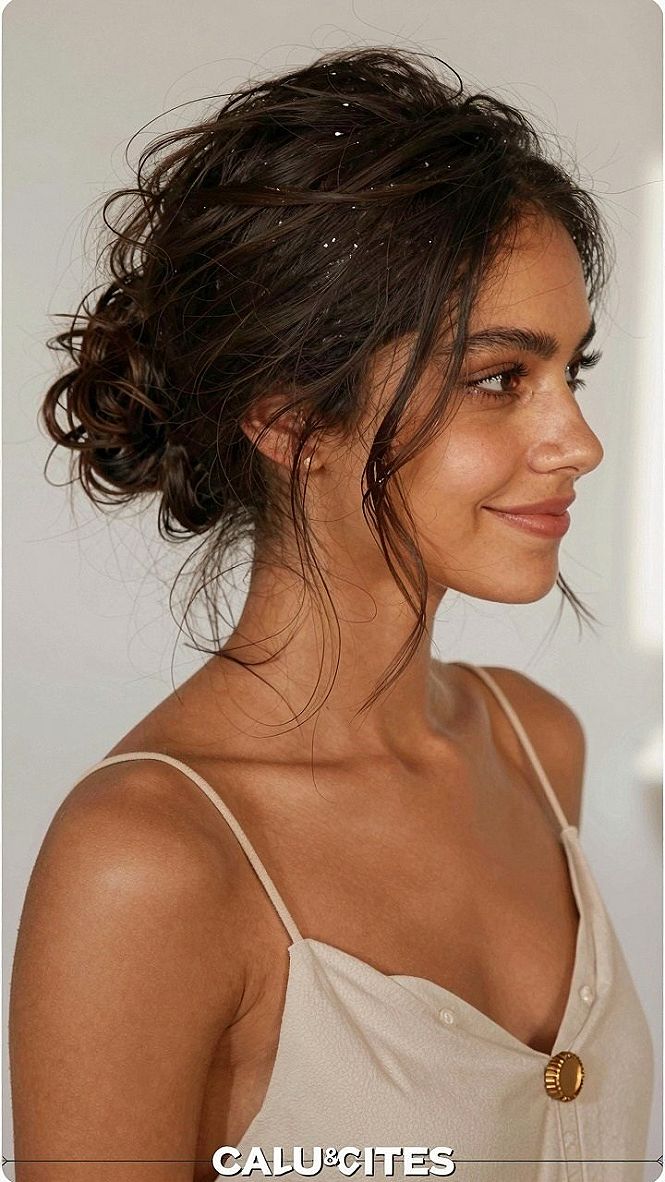 Adding Subtle Hair Glitter To Medium Soft Buns