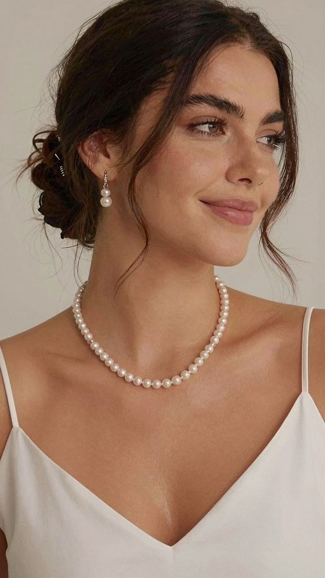 Pairing Pearl Jewelry with a Low Chignon