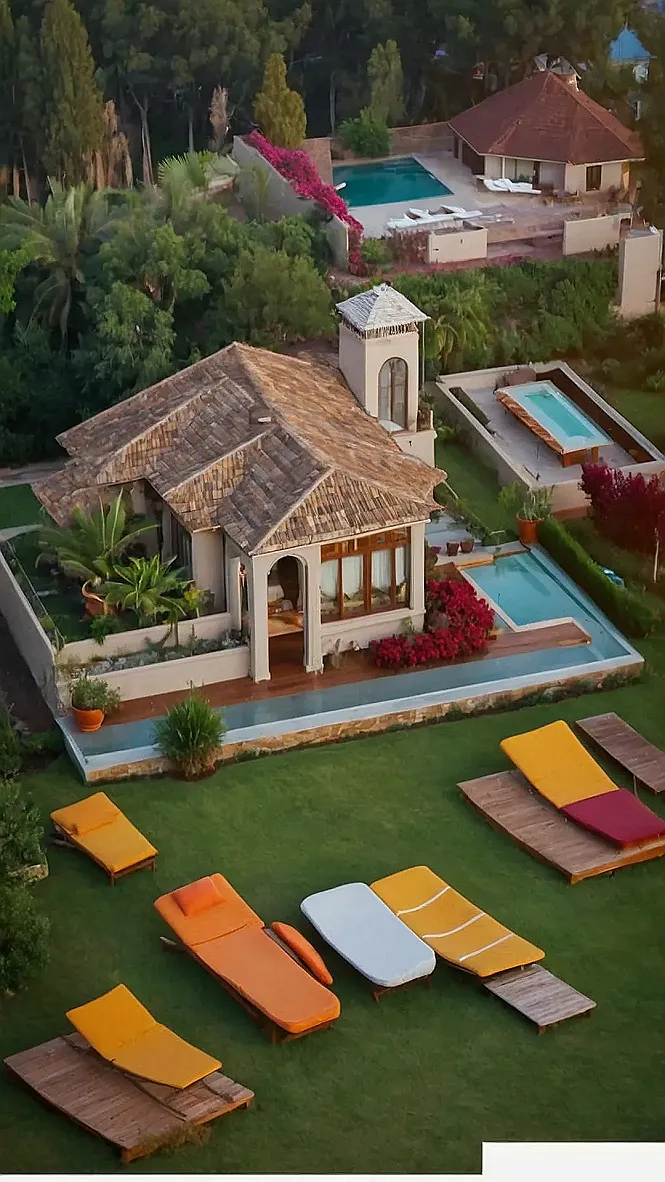 A House, a Fence, and Some Pretty Pink Flowers