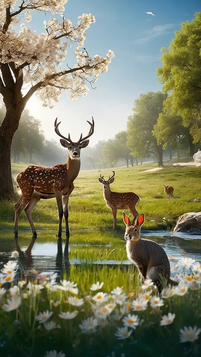 Cute Critters in a Dreamy Forest