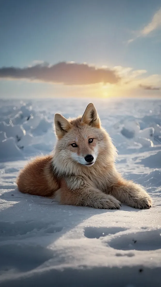Furry Friend in a Winter Wonderland