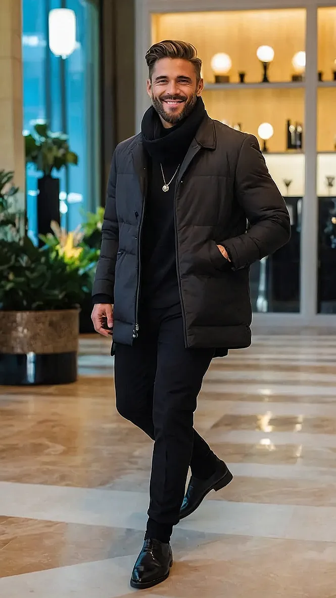 Winter Chic:  The Man Who Loves Black